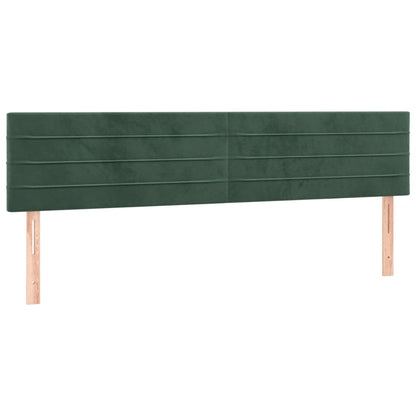 Giroletto a Molle con Materasso Verde Scuro 200x200 cm Velluto