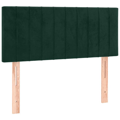 Giroletto a Molle con Materasso Verde Scuro 90x190 cm Velluto