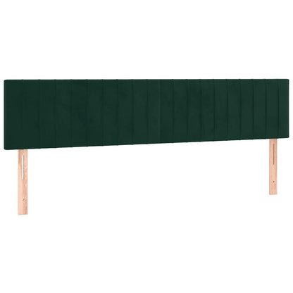 Giroletto a Molle con Materasso Verde Scuro 160x200 cm Velluto