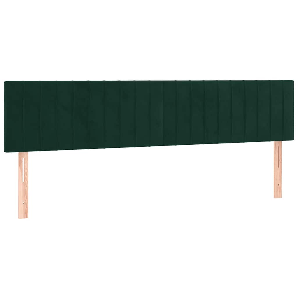 Giroletto a Molle con Materasso Verde Scuro 180x200 cm Velluto