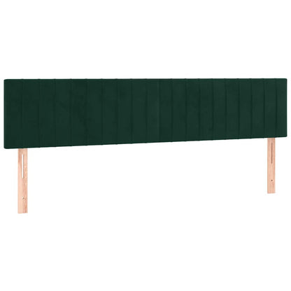 Giroletto a Molle con Materasso Verde Scuro 180x200 cm Velluto