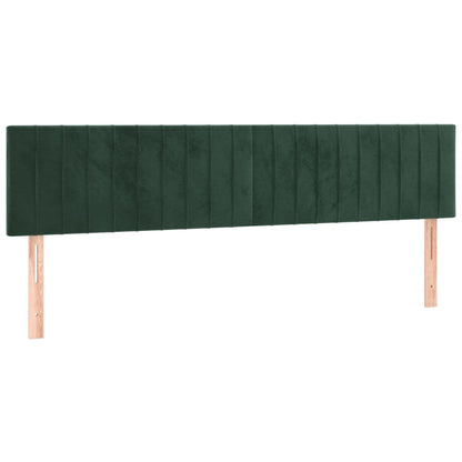 Giroletto a Molle con Materasso Verde Scuro 200x200 cm Velluto