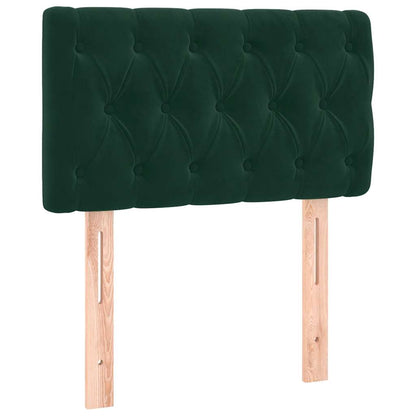 Giroletto a Molle con Materasso Verde Scuro 80x200 cm Velluto | homemem39