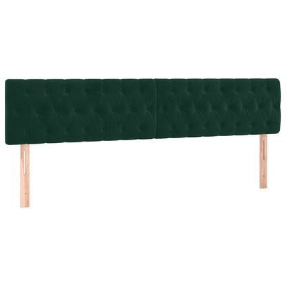 Giroletto a Molle con Materasso Verde Scuro 180x200 cm Velluto