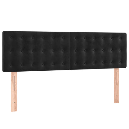 Giroletto a Molle con Materasso Nero 140x190 cm in Velluto | homemem39