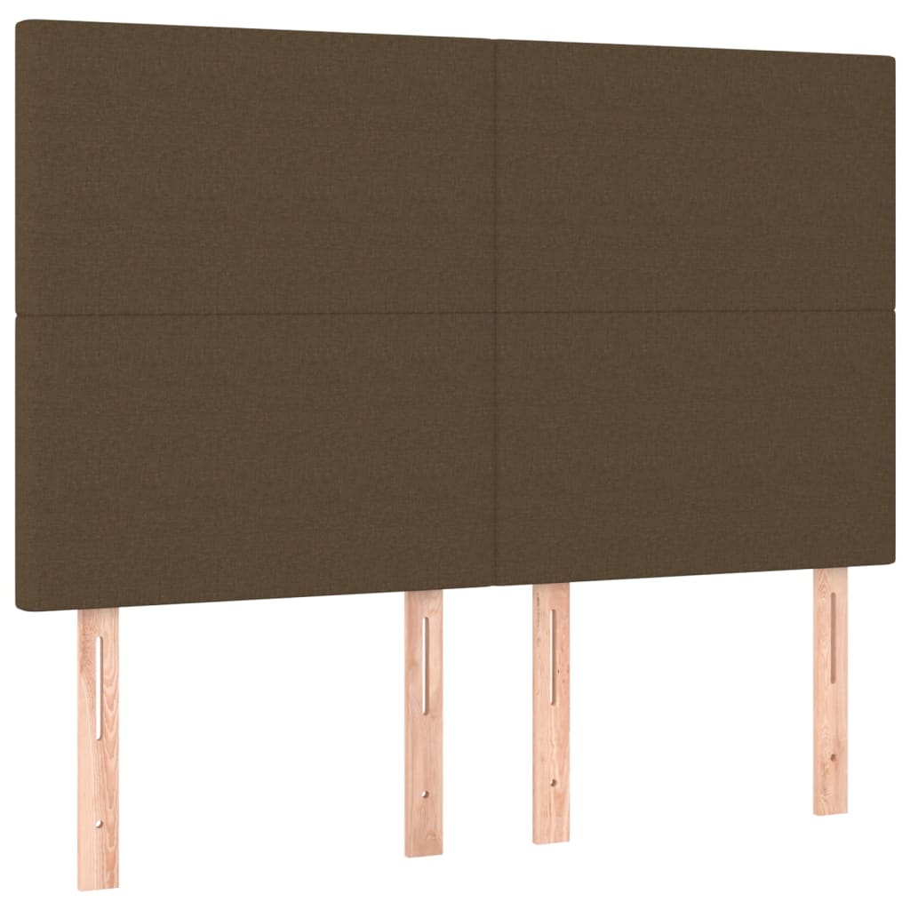 Giroletto a Molle con Materasso Marrone Scuro 140x190cm Tessuto | homemem39