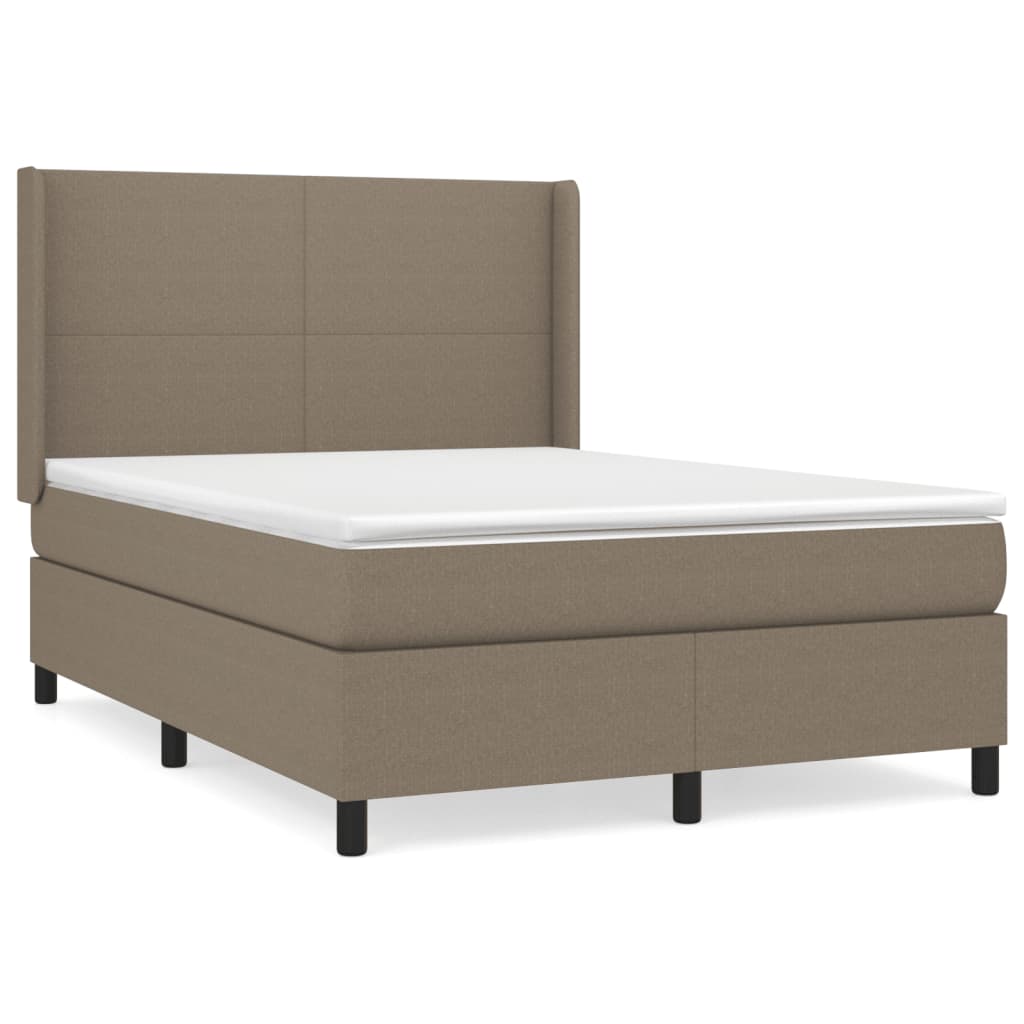 Giroletto a Molle con Materasso Tortora 140x200 cm in Tessuto | homemem39