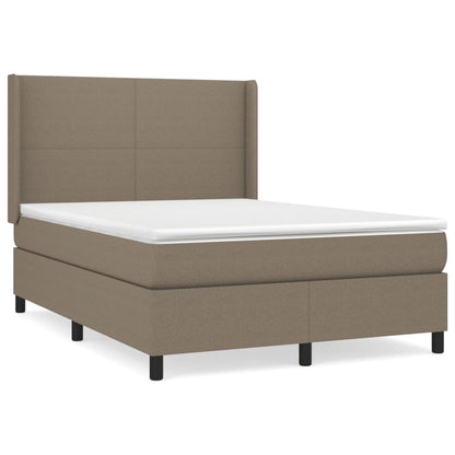 Giroletto a Molle con Materasso Tortora 140x200 cm in Tessuto | homemem39