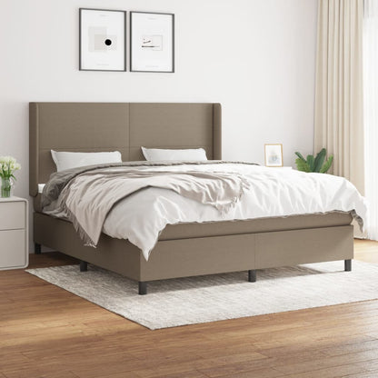 Giroletto a Molle con Materasso Tortora 180x200 cm in Tessuto | homemem39