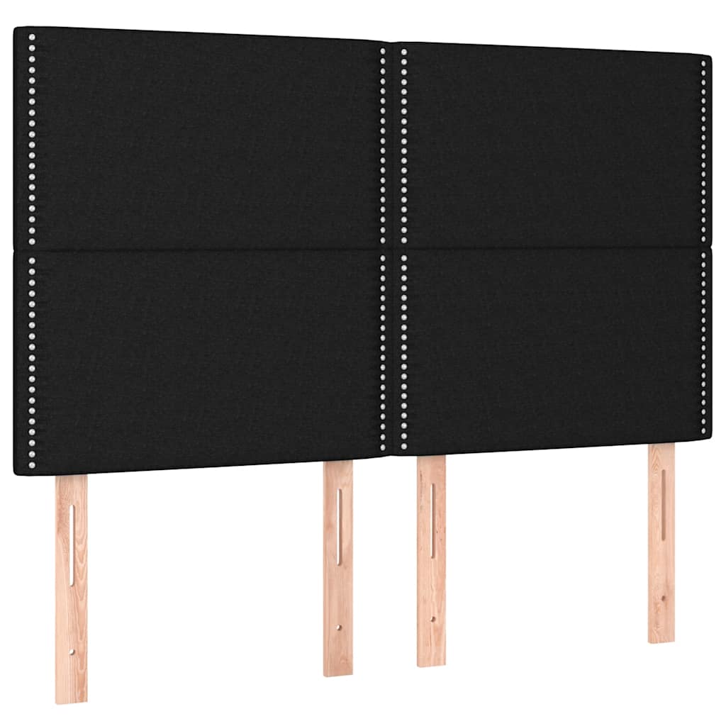 Giroletto a Molle con Materasso Nero 140x190 cm in Tessuto | homemem39