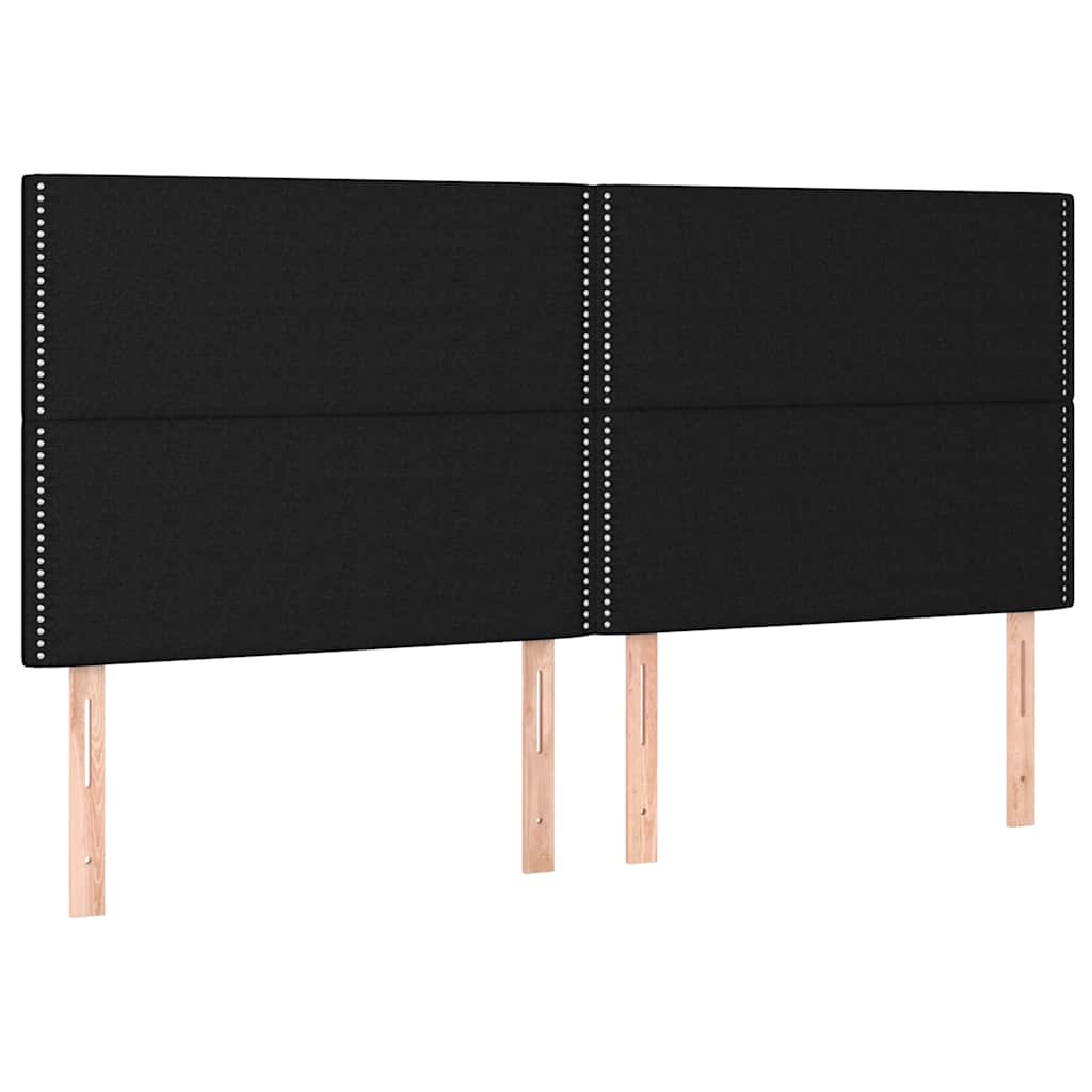 Giroletto a Molle con Materasso Nero 160x200 cm in Tessuto | homemem39