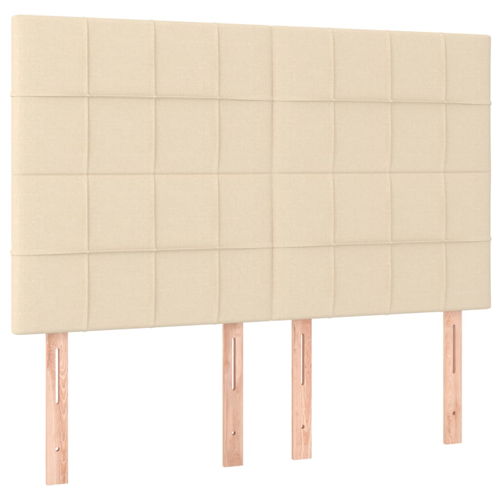 Giroletto a Molle con Materasso Crema 140x19 cm in Tessuto | homemem39