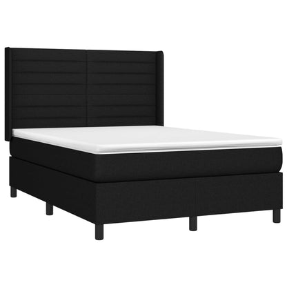 Giroletto a Molle con Materasso Nero 140x190 cm in Tessuto | homemem39