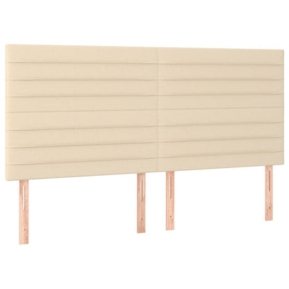 Giroletto a Molle con Materasso Crema 180x200 cm in Tessuto