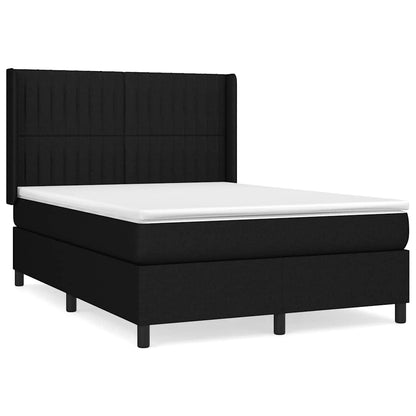 Giroletto a Molle con Materasso Nero 140x190 cm in Tessuto | homemem39