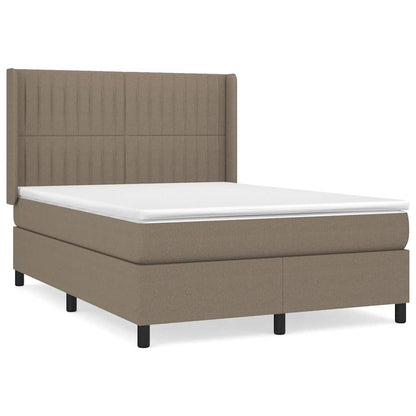 Giroletto a Molle con Materasso Tortora 140x190 cm in Tessuto