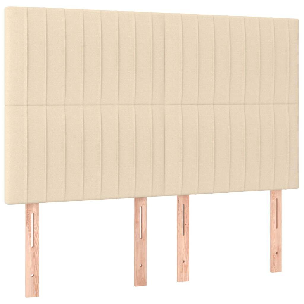 Giroletto a Molle con Materasso Crema 140x19 cm in Tessuto