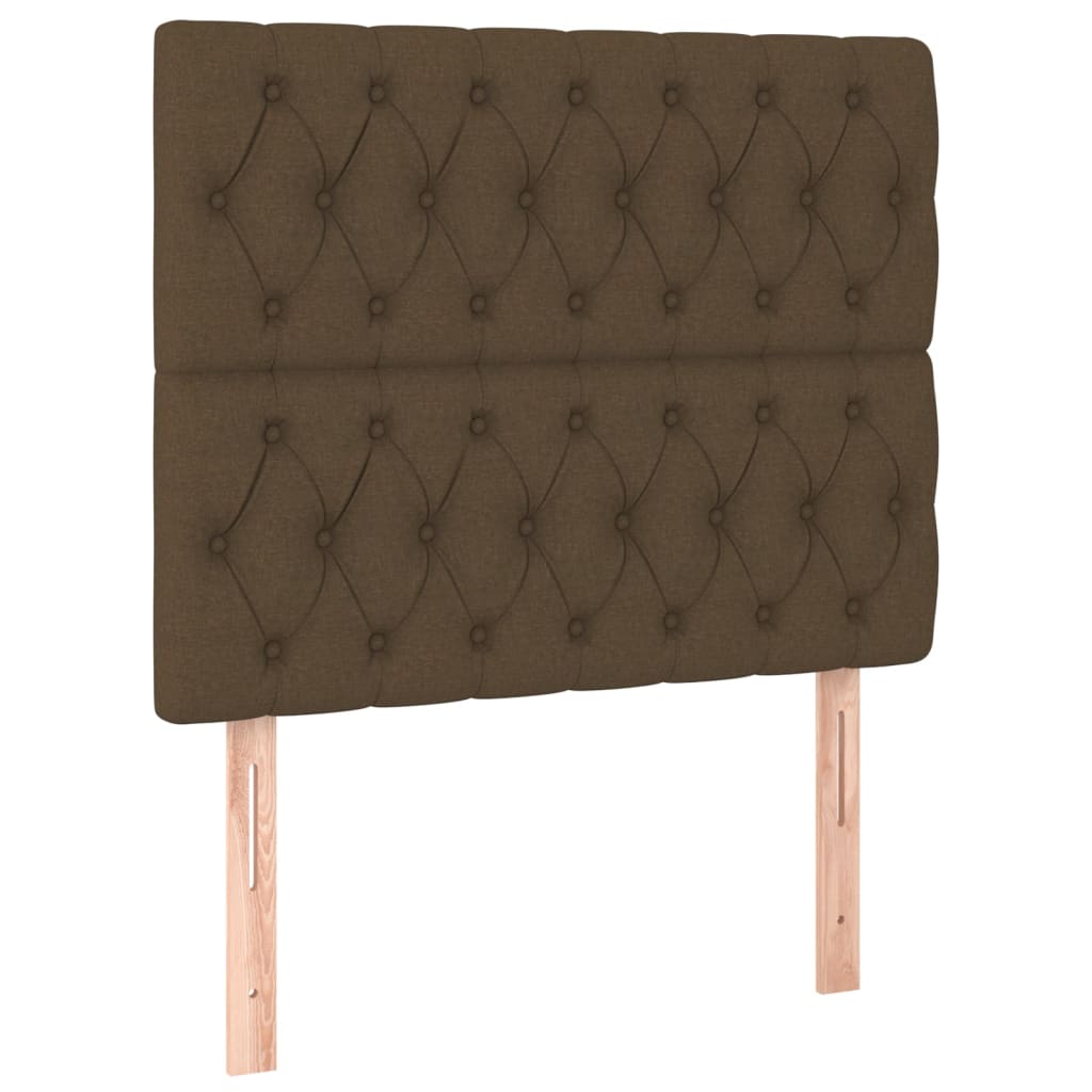 Giroletto a Molle con Materasso Marrone Scuro 90x190cm Tessuto | homemem39