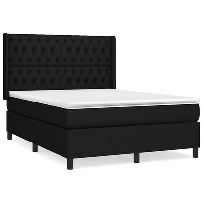Giroletto a Molle con Materasso Nero 140x200 cm in Tessuto | homemem39