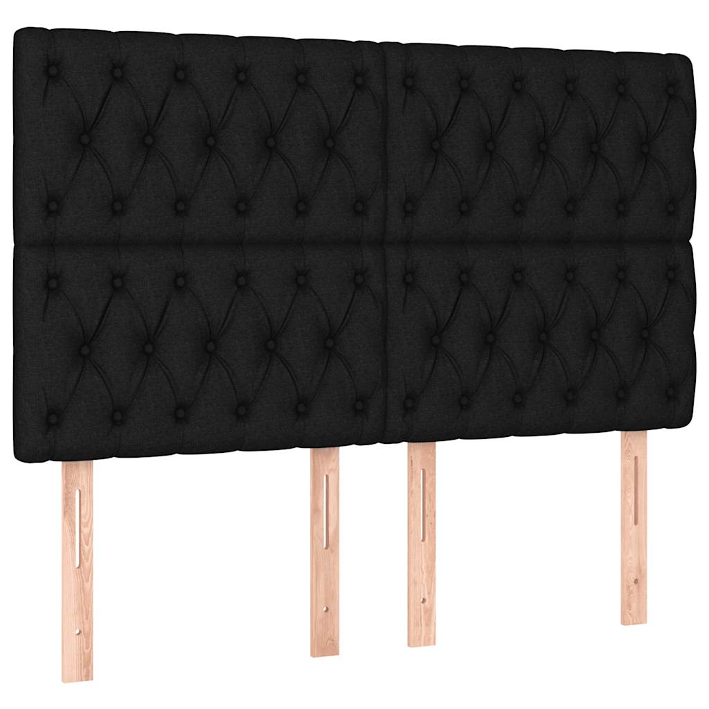 Giroletto a Molle con Materasso Nero 140x200 cm in Tessuto | homemem39