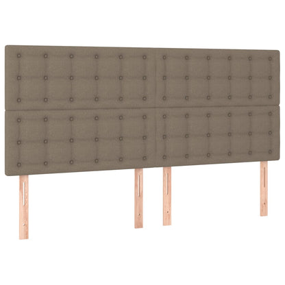 Spring bed frame with dove gray mattress 180x200 cm in fabric