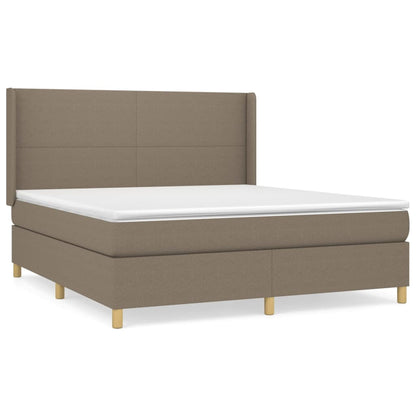 Giroletto a Molle con Materasso Tortora 180x200 cm in Tessuto | homemem39