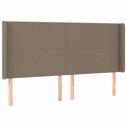 Giroletto a Molle con Materasso Tortora 200x200 cm in Tessuto
