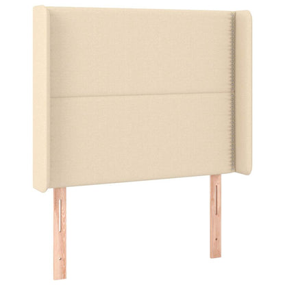 Giroletto a Molle con Materasso Crema 90x190 cm in Tessuto