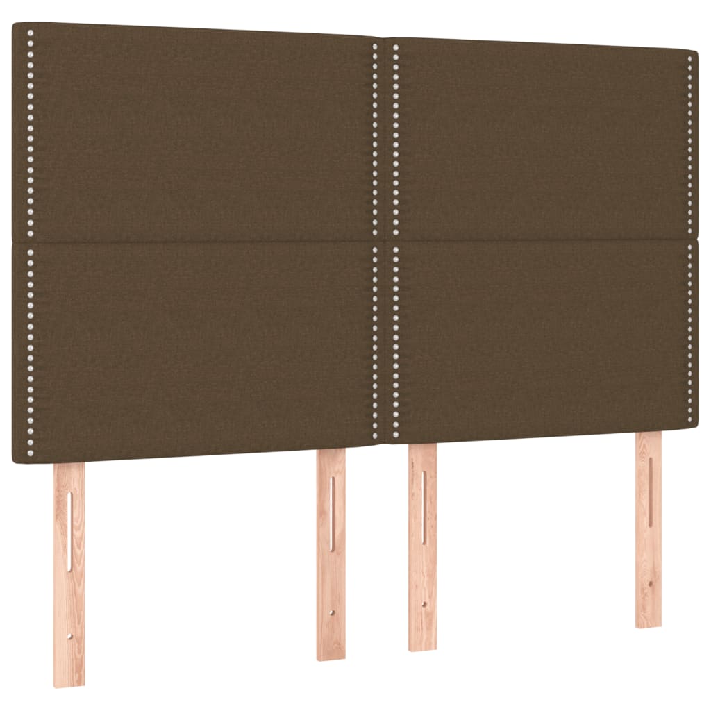 Giroletto a Molle con Materasso Marrone Scuro 140x190cm Tessuto | homemem39