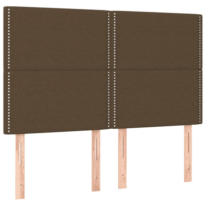 Giroletto a Molle con Materasso Marrone Scuro 140x190cm Tessuto | homemem39