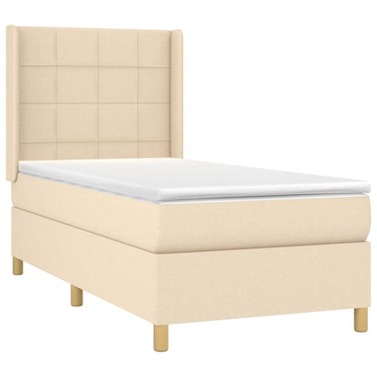 Giroletto a Molle con Materasso Crema 90x200 cm inTessuto