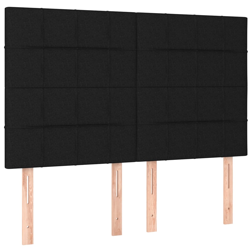 Giroletto a Molle con Materasso Nero 140x190 cm in Tessuto | homemem39