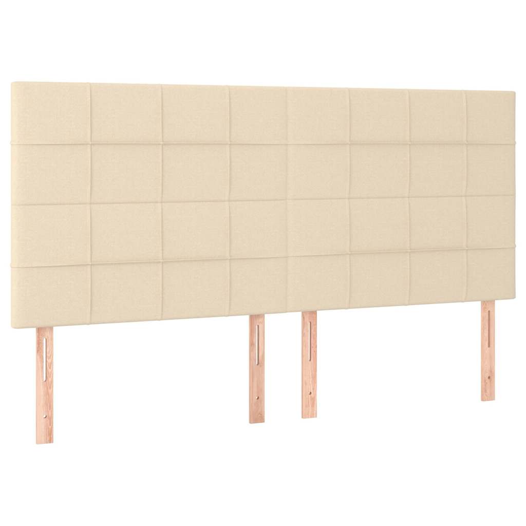 Giroletto a Molle con Materasso Crema 160x200 cm in Tessuto
