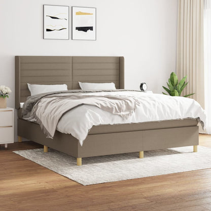 Giroletto a Molle con Materasso Tortora 180x200 cm in Tessuto | homemem39