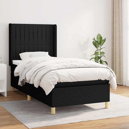 Giroletto a Molle con Materasso Nero 80x200 cm inTessuto