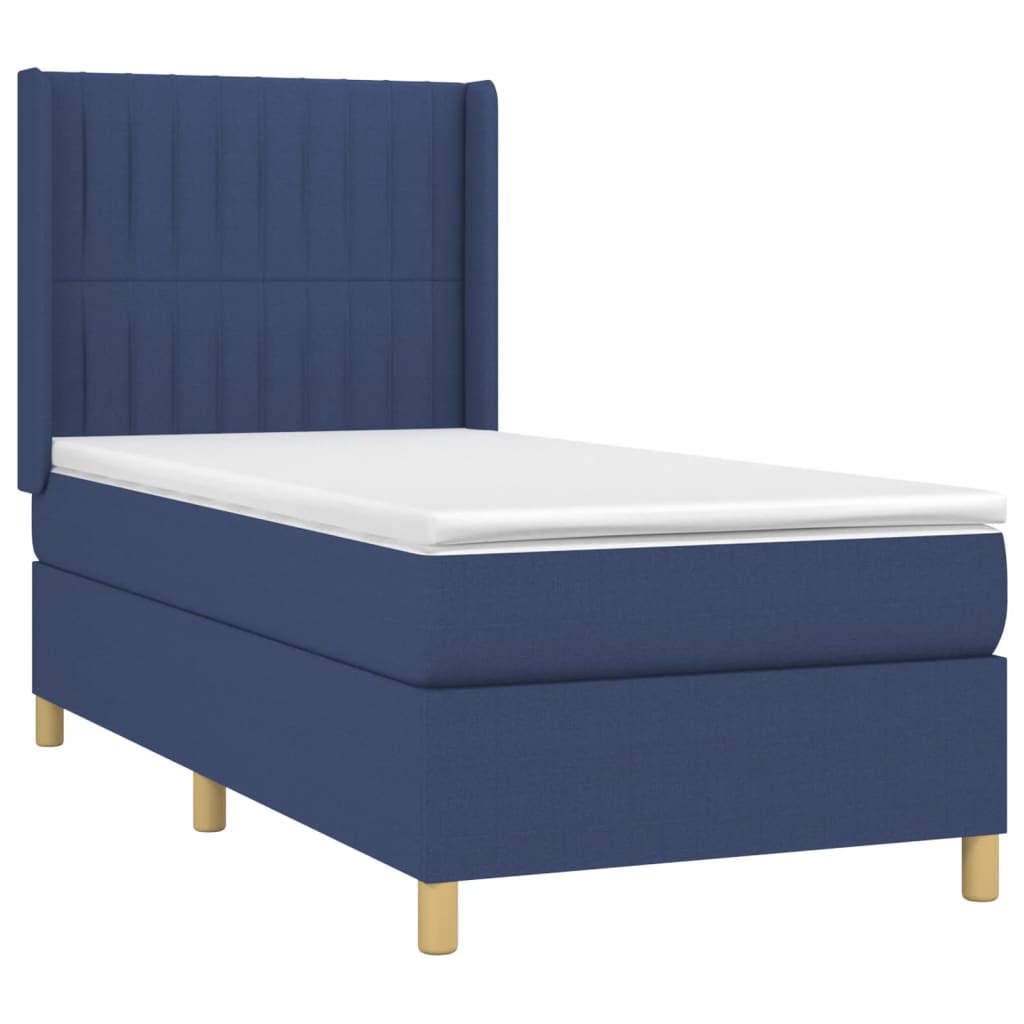 Giroletto a Molle con Materasso Blu 90x200 cm inTessuto | homemem39