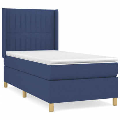 Giroletto a Molle con Materasso Blu 100x200 cm in Tessuto | homemem39