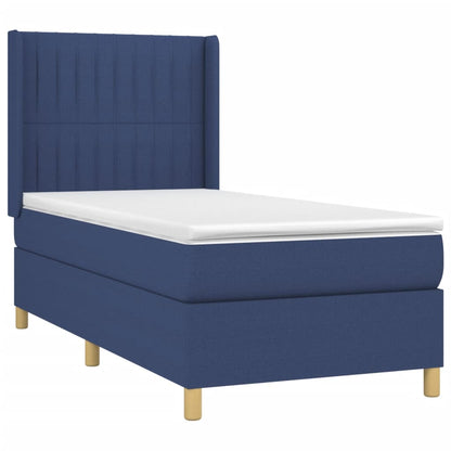 Giroletto a Molle con Materasso Blu 100x200 cm in Tessuto | homemem39