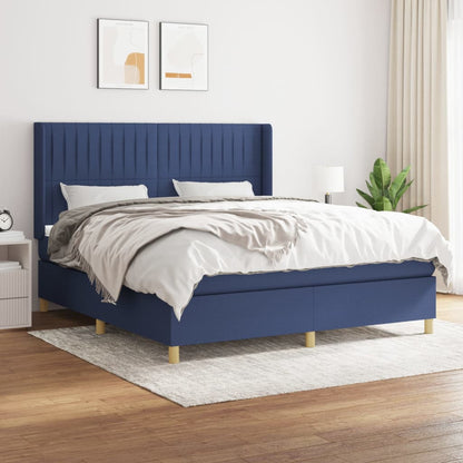 Giroletto a Molle con Materasso Blu 180x200 cm in Tessuto | homemem39