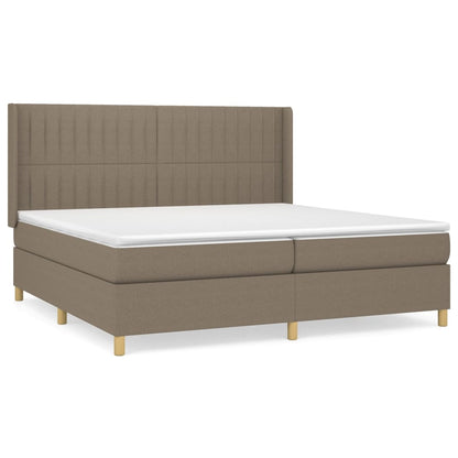 Giroletto a Molle con Materasso Tortora 200x200 cm in Tessuto | homemem39