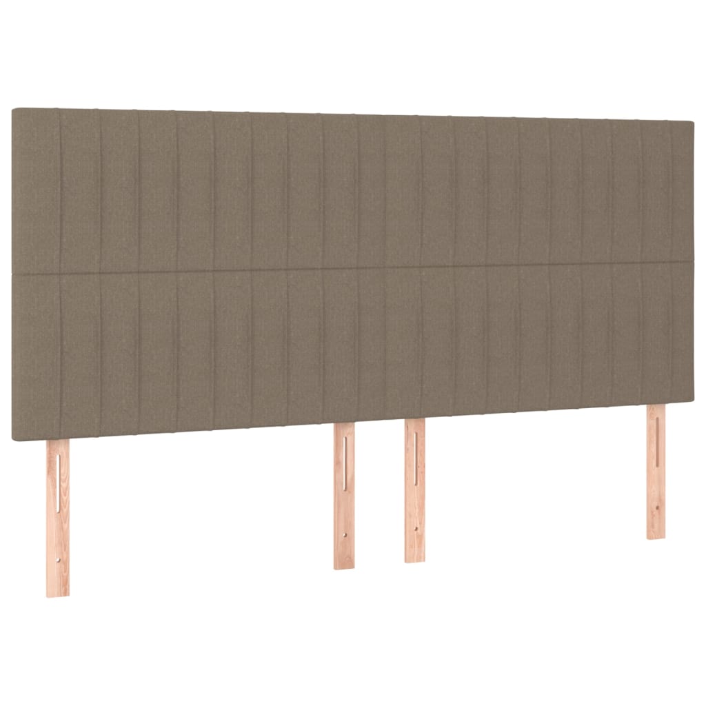Giroletto a Molle con Materasso Tortora 200x200 cm in Tessuto | homemem39