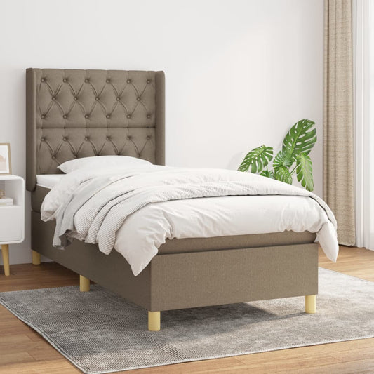 Giroletto a Molle con Materasso Tortora 80x200 cm inTessuto | homemem39