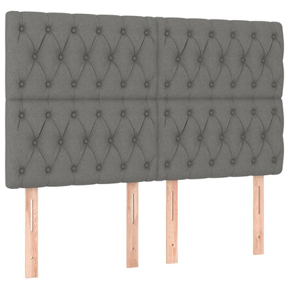 Giroletto a Molle con Materasso Grigio Scuro 140x200cm Tessuto | homemem39