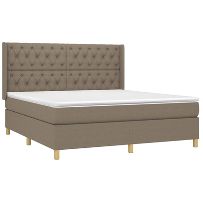 Giroletto a Molle con Materasso Tortora 160x200 cm in Tessuto | homemem39