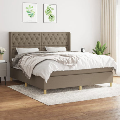 Giroletto a Molle con Materasso Tortora 160x200 cm in Tessuto | homemem39