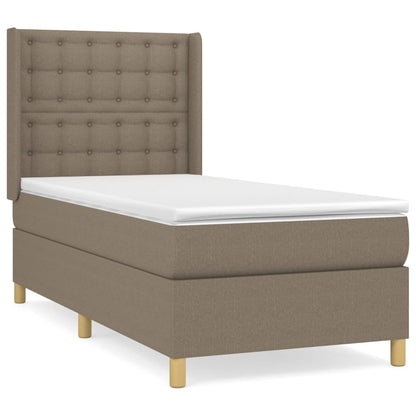 Giroletto a Molle con Materasso Tortora 90x190 cm in Tessuto | homemem39
