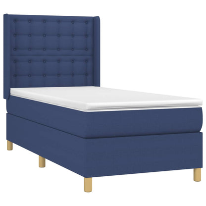 Giroletto a Molle con Materasso Blu 90x190 cm in Tessuto | homemem39