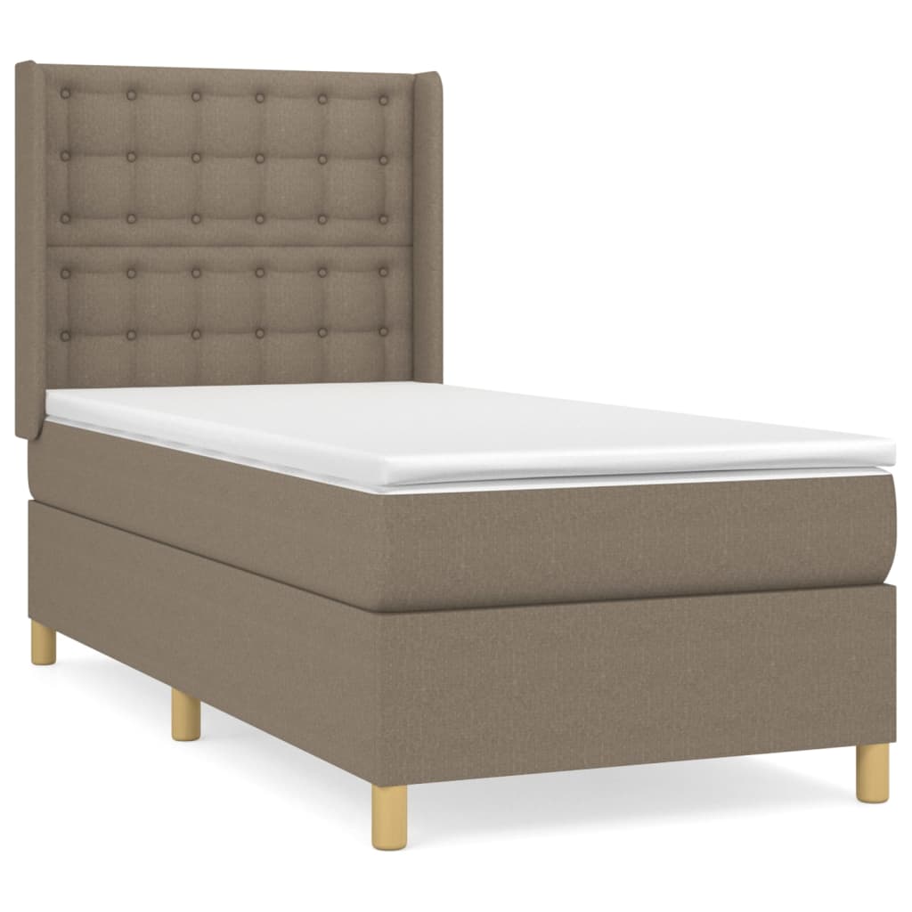 Giroletto a Molle con Materasso Tortora 90x200 cm inTessuto | homemem39