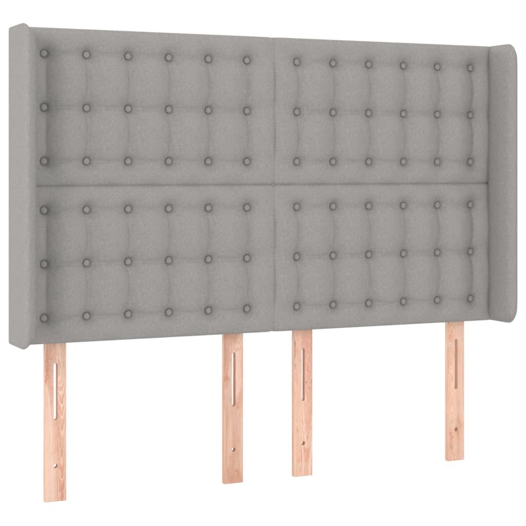 Giroletto a Molle con Materasso Grigio Chiaro 140x190cm Tessuto | homemem39