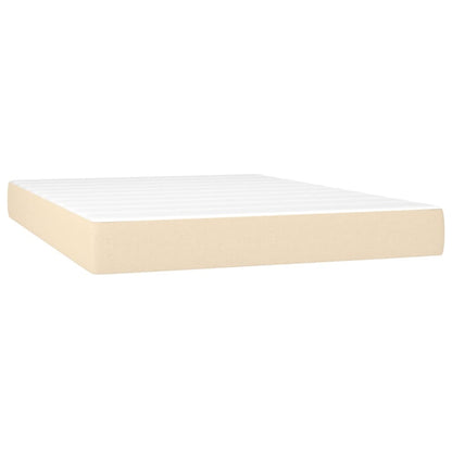 Giroletto a Molle con Materasso Crema 140x19 cm in Tessuto | homemem39